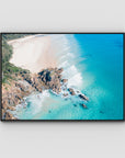 The Pass From Above - Byron Bay - Art Print - Float Frame Canvas - Black - Landscape