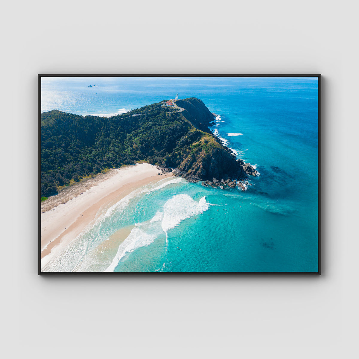 Cape Byron - Byron Bay - Art Print - Float Frame Canvas - Black - Landscape