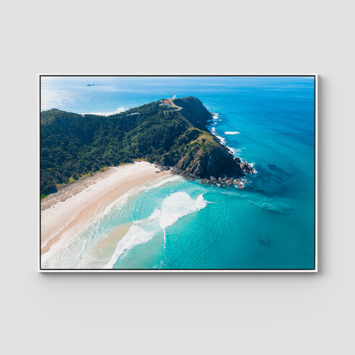 Cape Byron - Byron Bay - Art Print - Float Frame Canvas - White - Landscape