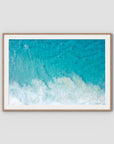 Tallows Blues - Byron Bay - Art Print - Traditional Frame - Raw Oak - Landscape
