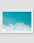 Tallows Blues - Byron Bay - Art Print - Traditional Frame - White - Landscape
