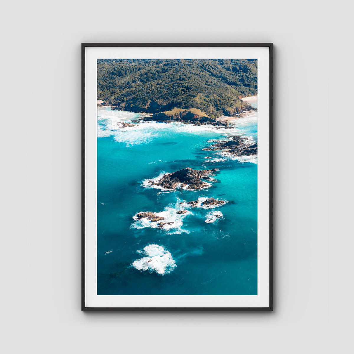 Broken Head Bombies - Byron Bay - Art Print - Traditional Frame - Black - Portrait