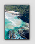 Whites Beach - Byron Bay - Art Print - Float Frame Canvas - Black - Portrait