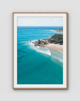 The Pass iiii - Byron Bay - Art Print - Traditional Frame - Raw Oak - Portrait