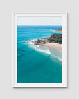 The Pass iiii - Byron Bay - Art Print - Traditional Frame - White - Portrait
