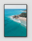 The Pass iiii - Byron Bay - Art Print - Float Frame Canvas - Black - Portrait