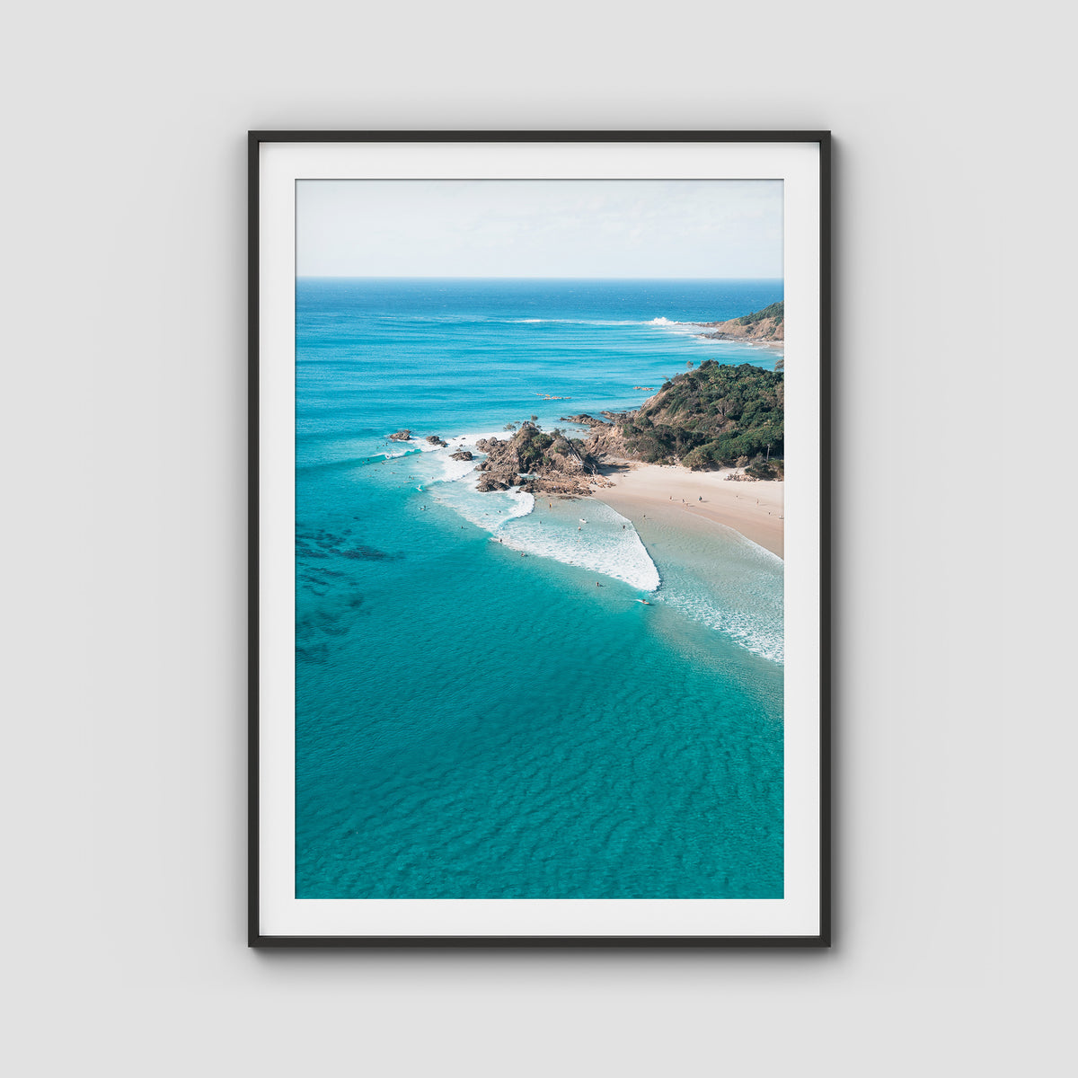The Pass iiii - Byron Bay - Art Print - Traditional Frame - Black - Portrait