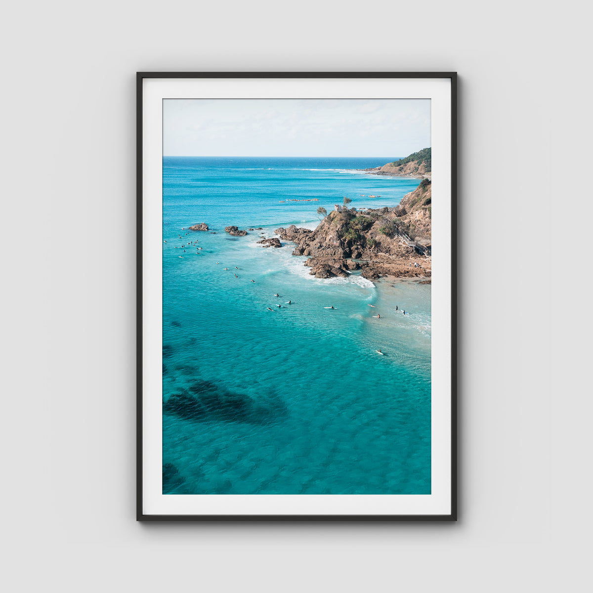 The Pass iii - Byron Bay - Art Print - Traditional Frame - Black - Portrait
