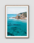 The Pass Surfer's Perspective - Byron Bay - Art Print - Traditional Frame - Raw Oak - Portrait