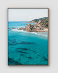 The Pass Surfer's Perspective - Byron Bay - Art Print - Float Frame Canvas - Raw Oak - Portrait