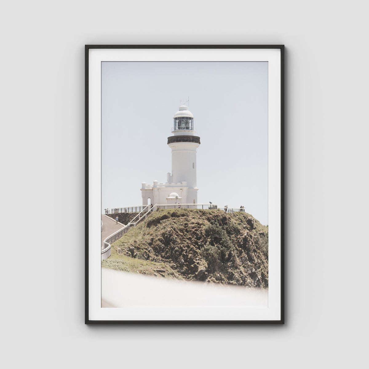 Byron Bay Lighthouse - Art Print - Traditional Frame - Black - Portrait
