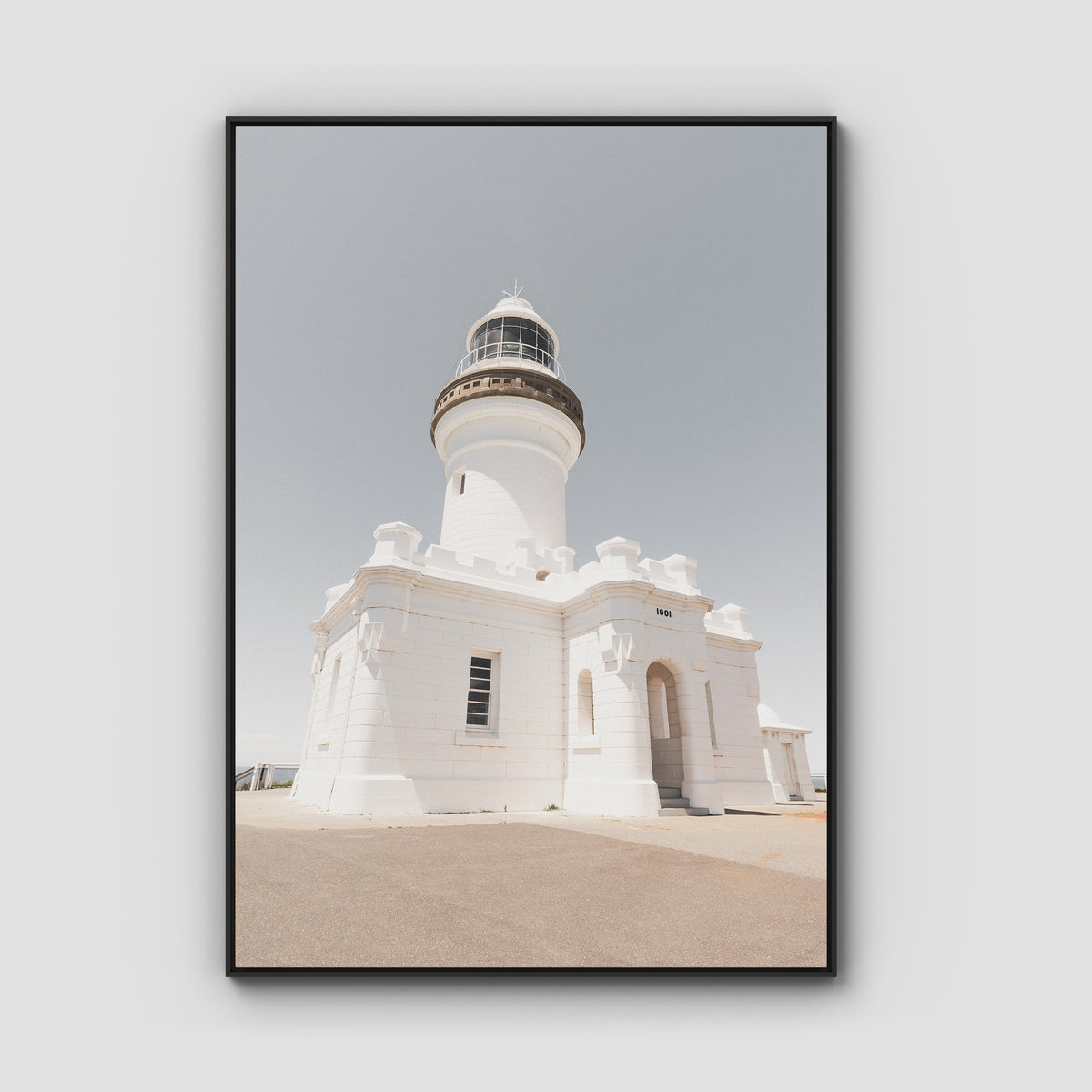 Byron Bay Lighthouse ii - Art Print - Float Frame Canvas - Black - Portrait