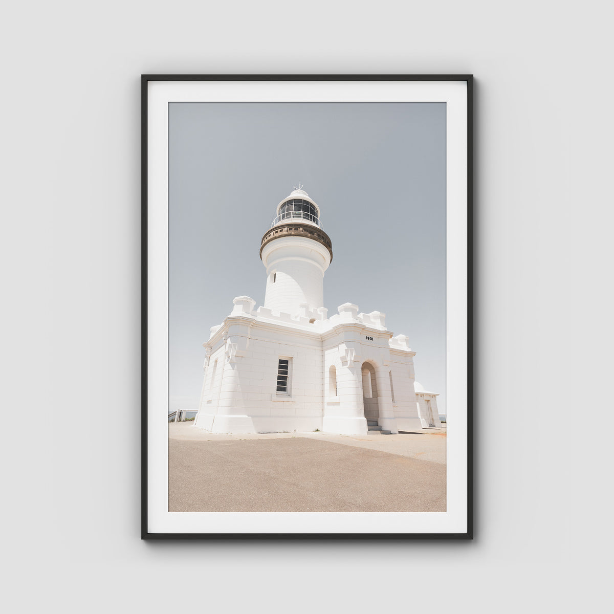 Byron Bay Lighthouse ii - Art Print - Traditional Frame - Black - Portrait