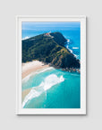 Cape Byron - Byron Bay - Art Print - Traditional Frame - White - Portrait