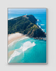 Cape Byron - Byron Bay - Art Print - Float Frame Canvas - White - Portrait