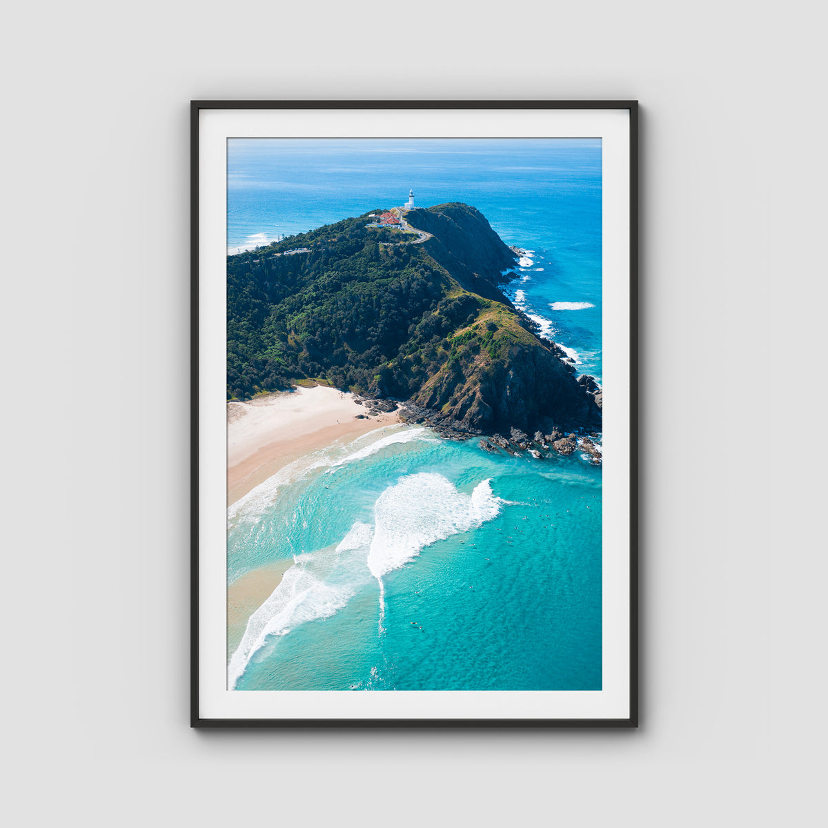 Cape Byron - Byron Bay - Art Print - Traditional Frame - Black - Portrait