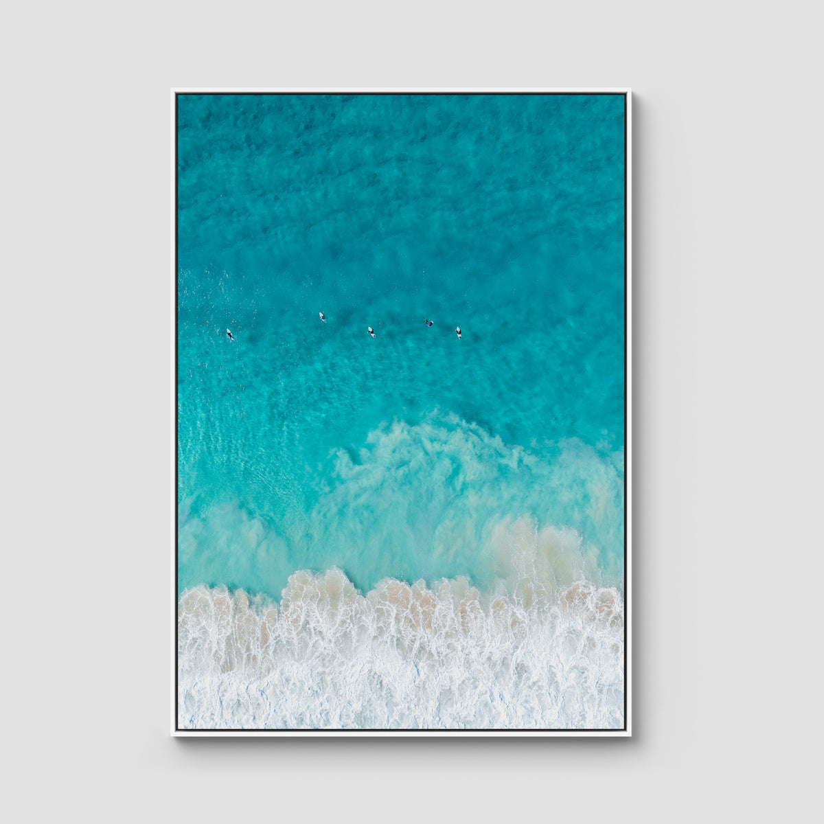 Tallows Blues - Byron Bay - Art Print - Float Frame Canvas - White - Portrait