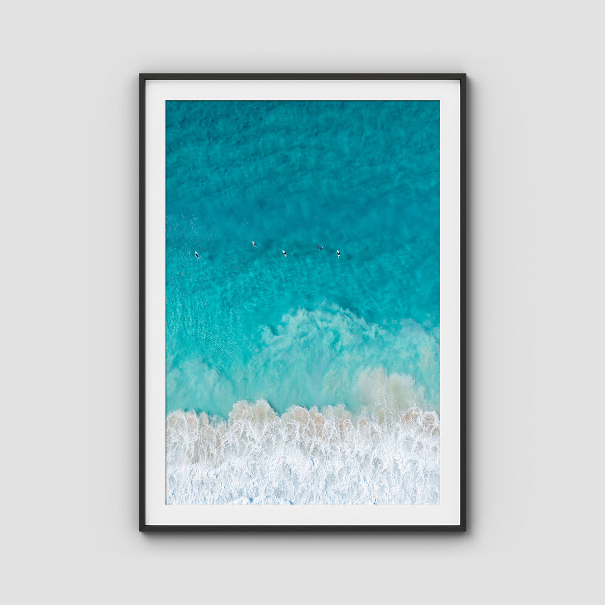 Tallows Blues - Byron Bay - Art Print - Traditional Frame - Black - Portrait