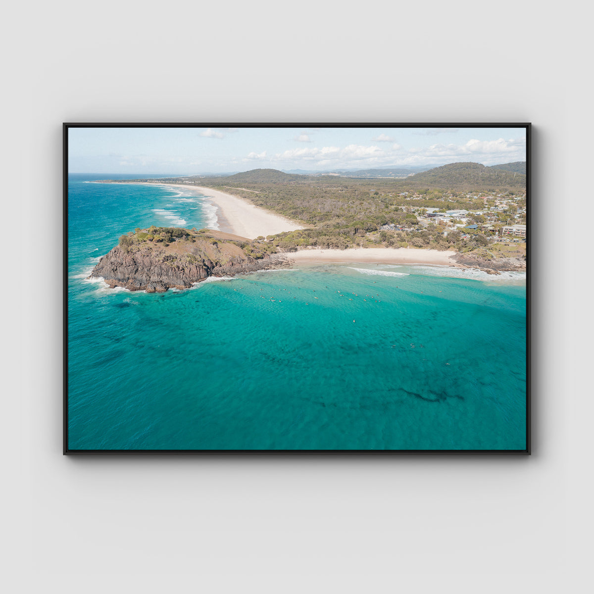 Rolling South - Cabarita - Fine Art Print - Float Frame Canvas - Black - Landscape