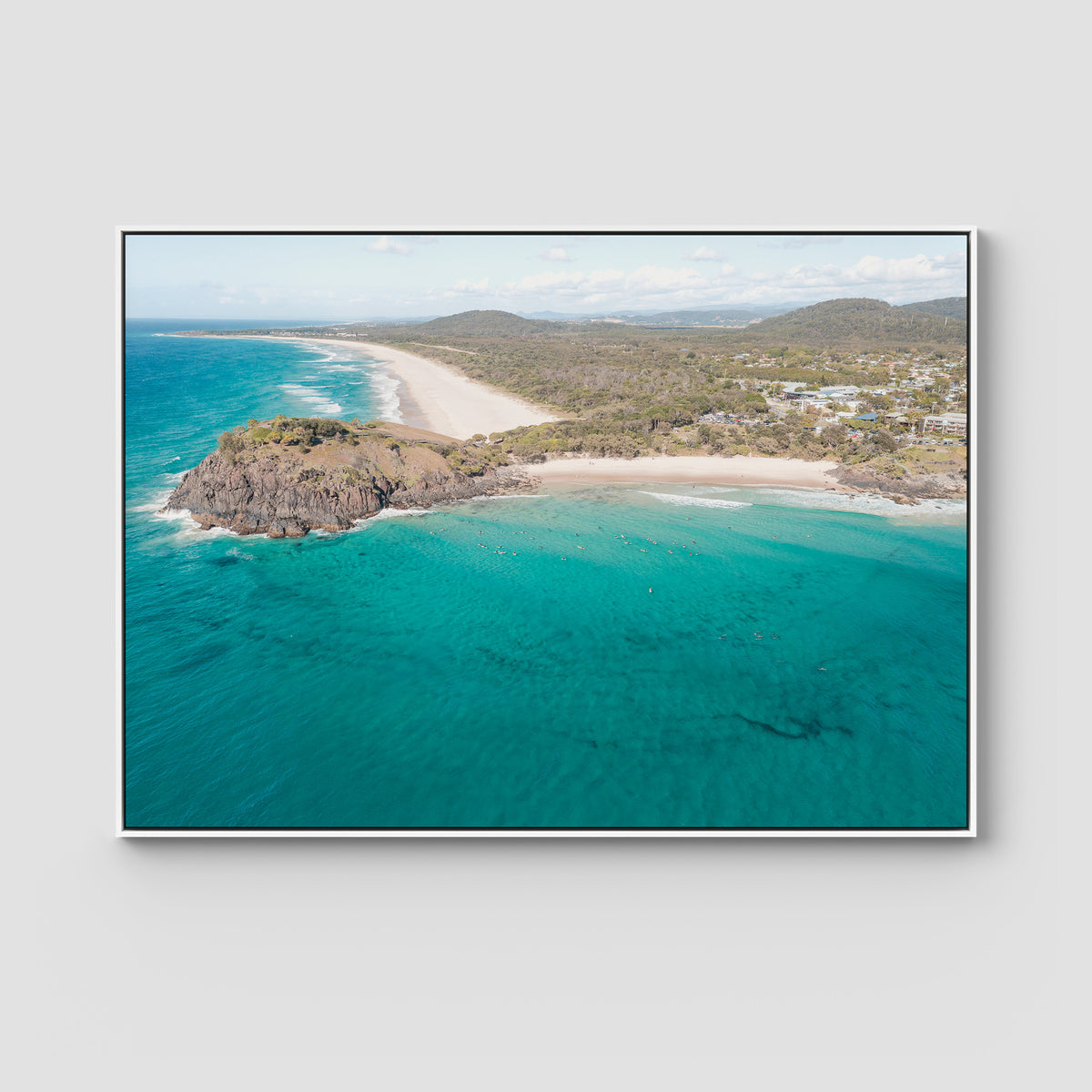 Rolling South - Cabarita - Fine Art Print - Float Frame Canvas - White - Landscape