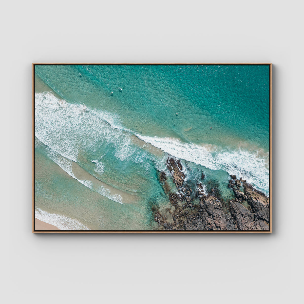 Tidal Run - Cabarita - Fine Art Print - Float Frame Canvas - Raw Oak - Landscape