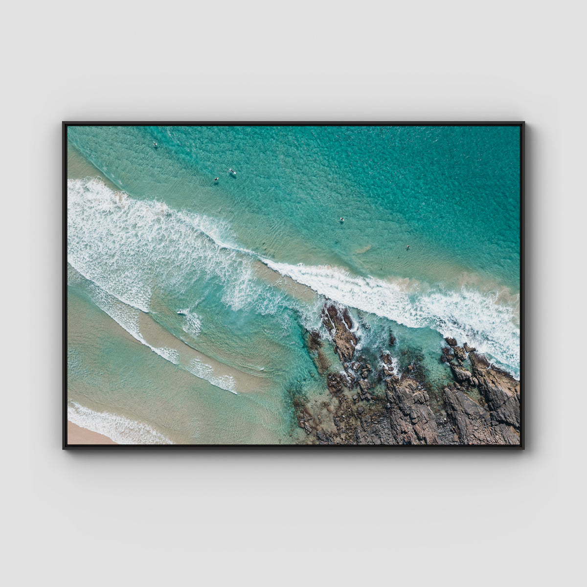 Tidal Run - Cabarita - Fine Art Print - Float Frame Canvas - Black - Landscape