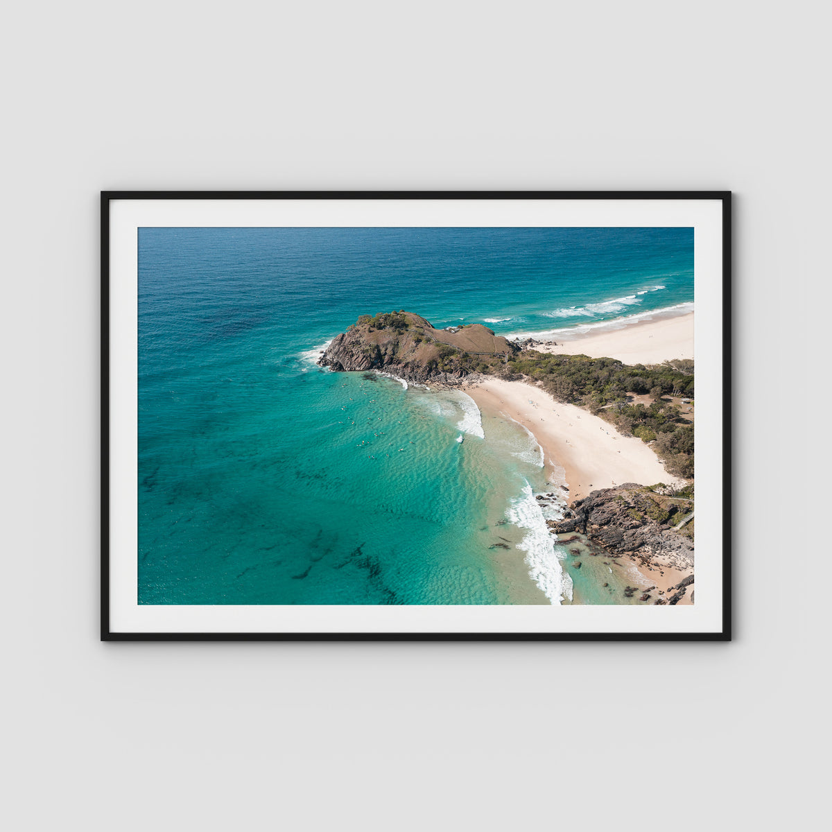 Sea Glass Tides - Cabarita - Fine Art Print - Traditional Frame - Black - Landscape
