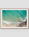 Cabarita Top Down - Fine Art Print - Traditional Frame - Raw Oak - Landscape