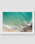 Cabarita Top Down - Fine Art Print - Traditional Frame - White - Landscape