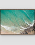 Cabarita Top Down - Fine Art Print - Float Frame Canvas - Raw Oak - Landscape