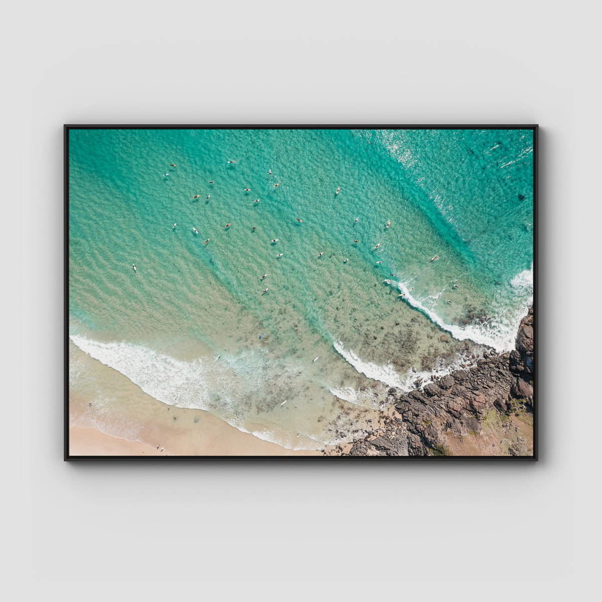 Cabarita Top Down - Fine Art Print - Float Frame Canvas - Black - Landscape