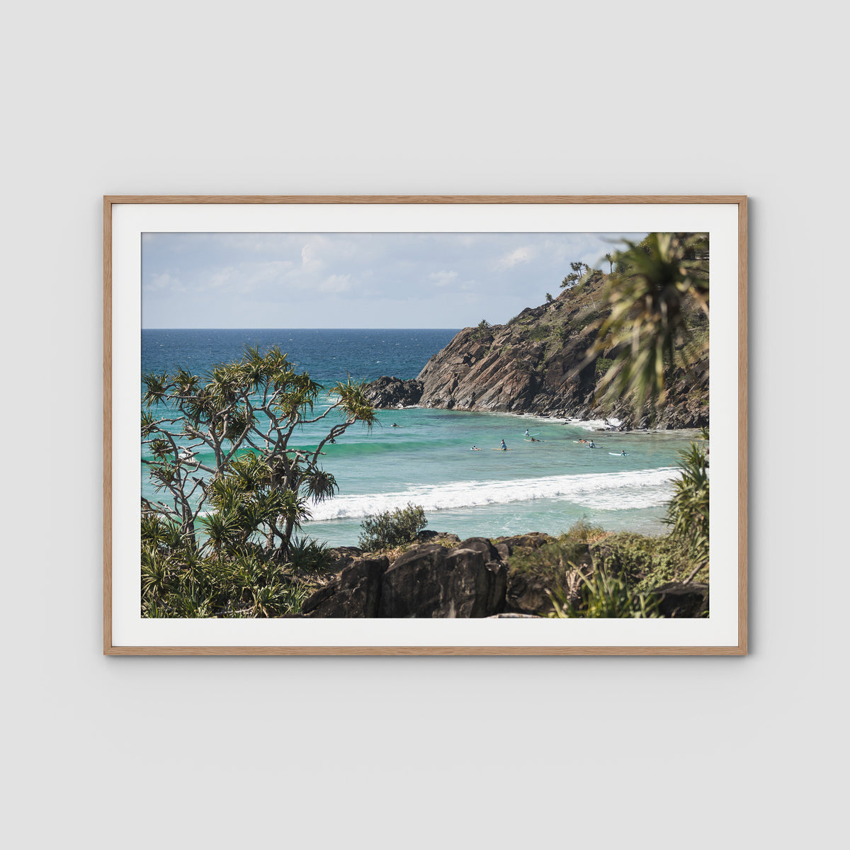 Framed by Nature - Cabarita - Fine Art Print - Traditional Frame - Raw Oak - Landscape