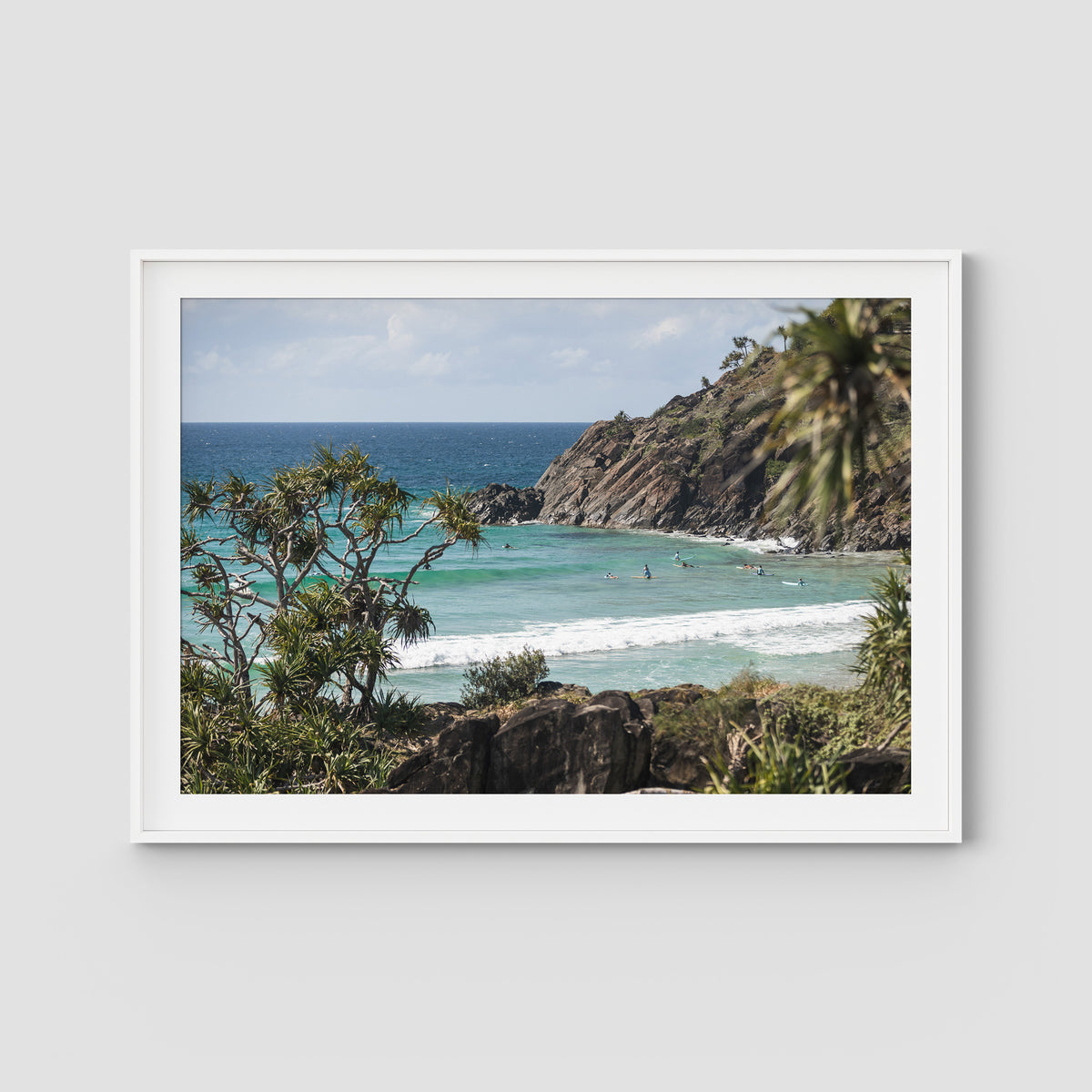 Framed by Nature - Cabarita - Fine Art Print - Traditional Frame - White - Landscape
