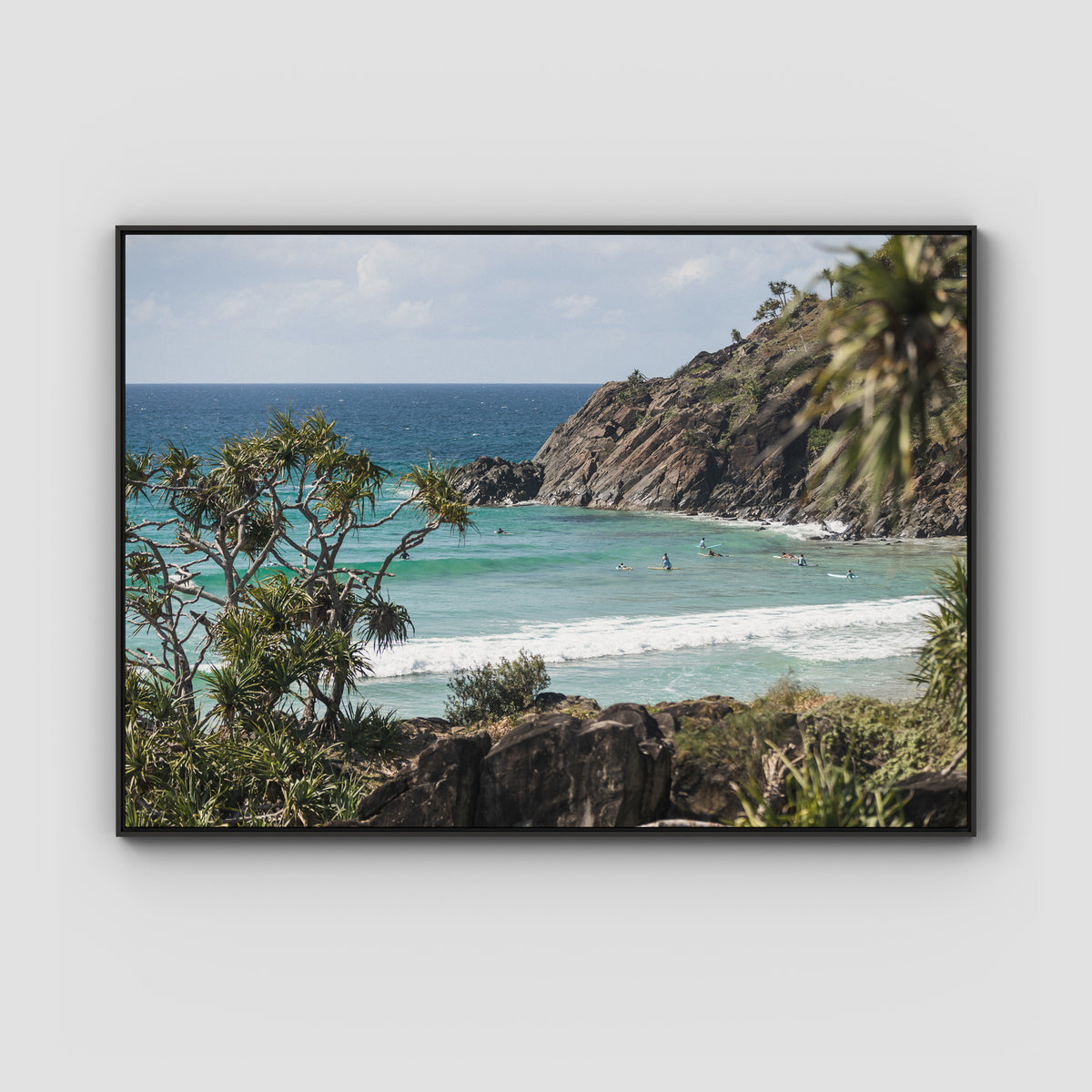 Framed by Nature - Cabarita - Fine Art Print - Float Frame Canvas - Black - Landscape