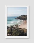 Cabarita Headland Drift - Fine Art Print - Traditional Frame - White - Portrait