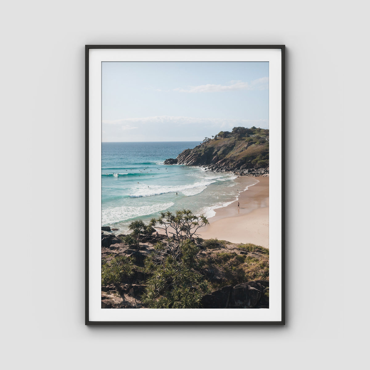 Cabarita Headland Drift - Fine Art Print - Traditional Frame - Black - Portrait