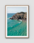Cabarita Longboarder - Fine Art Print - Traditional Frame - Raw Oak - Portrait