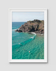 Cabarita Longboarder - Fine Art Print - Traditional Frame - White - Portrait