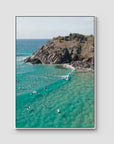 Cabarita Longboarder - Fine Art Print - Float Frame Canvas - White - Portrait