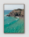 Cabarita Longboarder - Fine Art Print - Float Frame Canvas - Raw Oak - Portrait