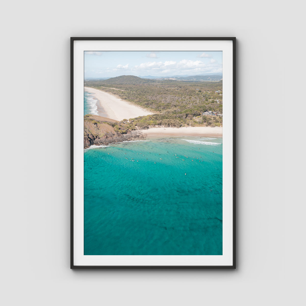 Rolling South - Cabarita - Fine Art Print - Traditional Frame - Black - Portrait