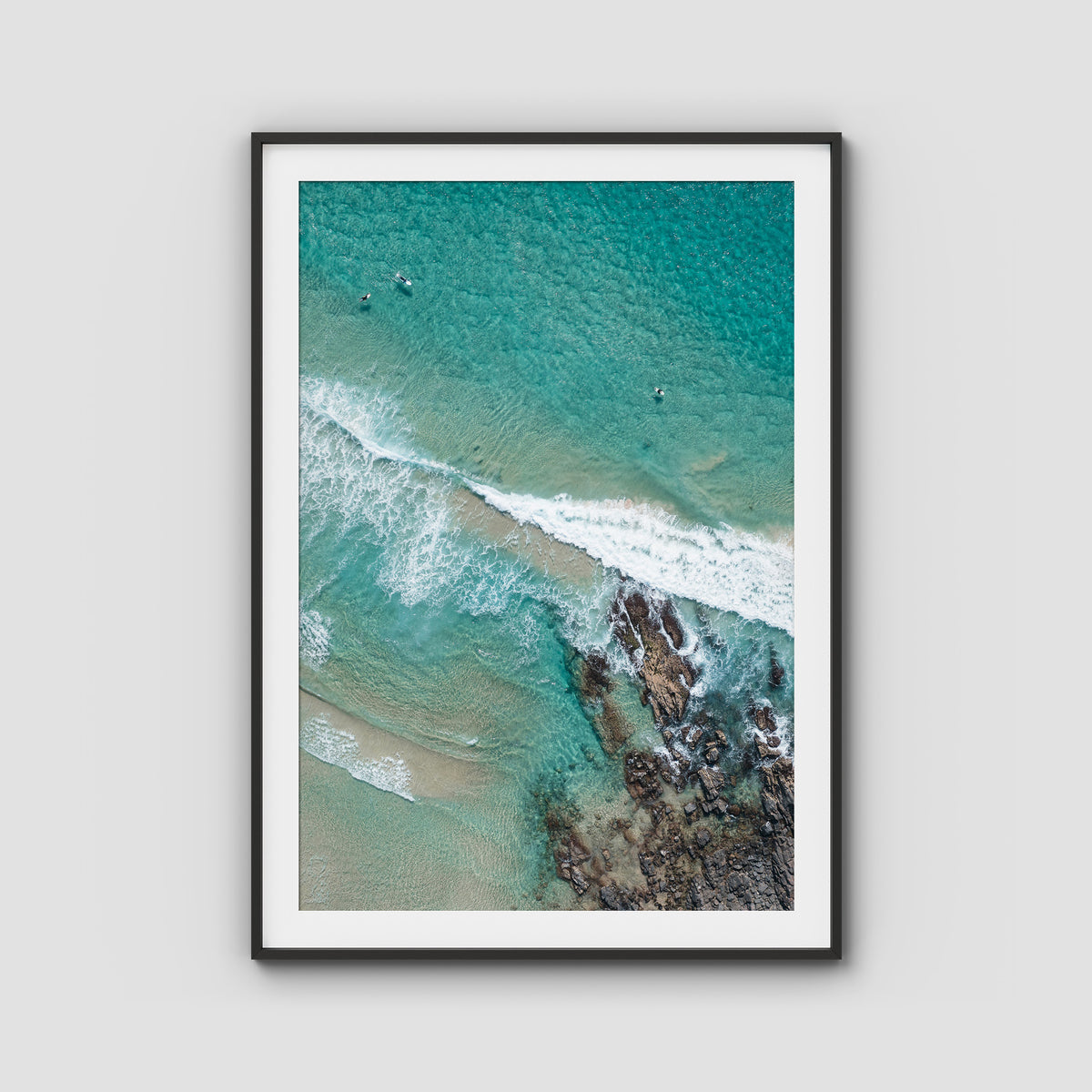 Tidal Run - Cabarita - Fine Art Print - Traditional Frame - Black - Portrait