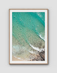 Cabarita Top Down - Fine Art Print - Traditional Frame - Raw Oak - Portrait
