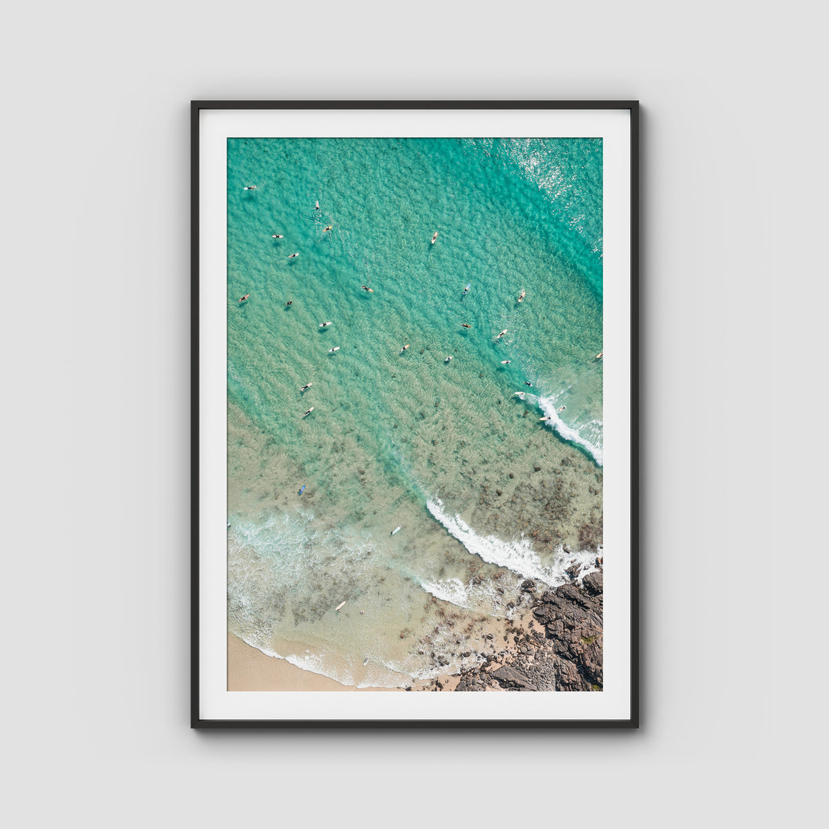 Cabarita Top Down - Fine Art Print - Traditional Frame - Black - Portrait