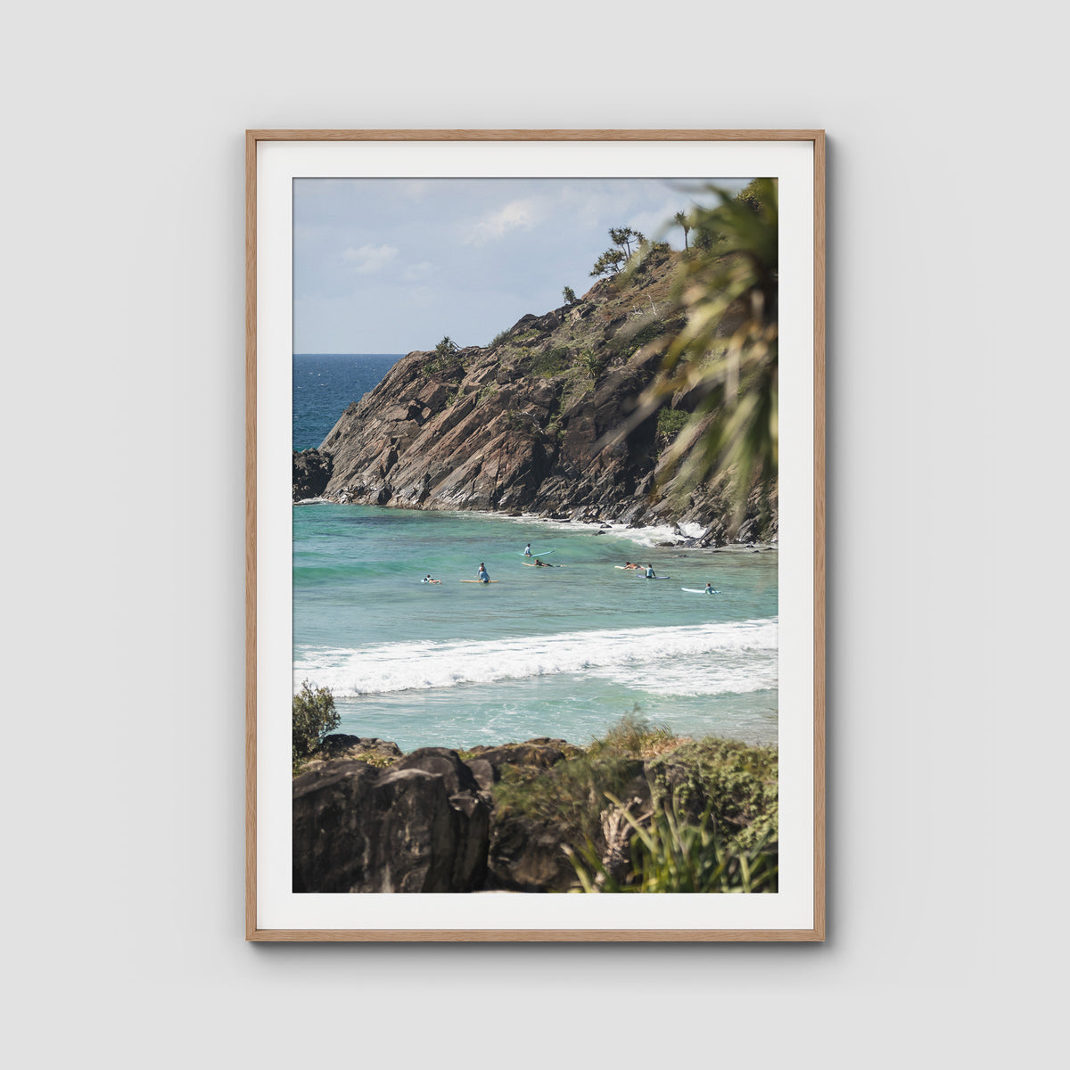 Framed by Nature - Cabarita - Fine Art Print - Traditional Frame - Raw Oak - Portrait