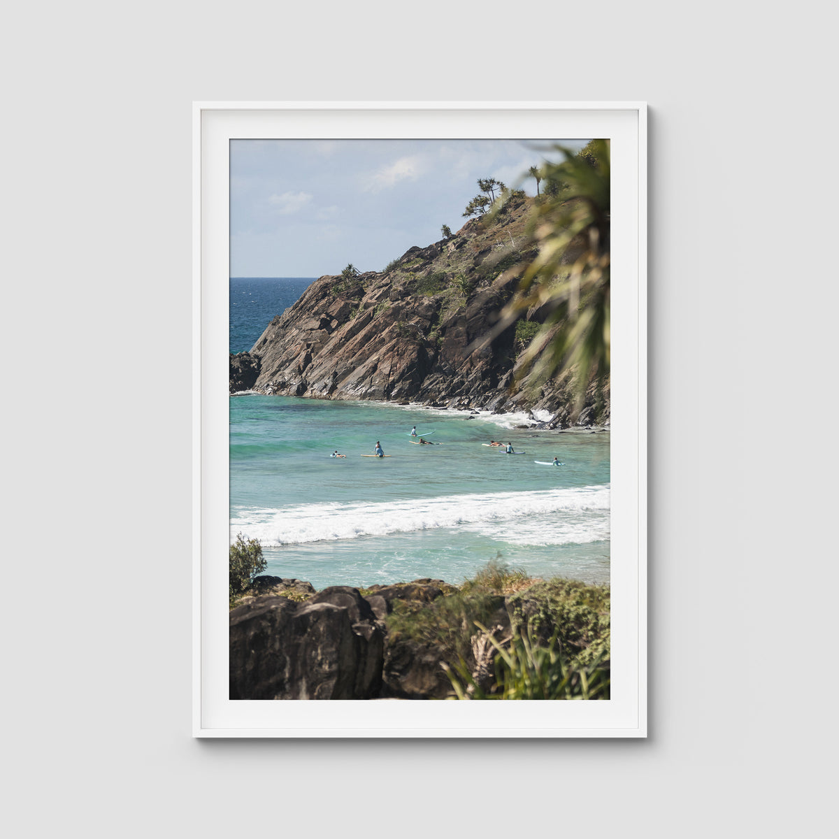Framed by Nature - Cabarita - Fine Art Print - Traditional Frame - White - Portrait