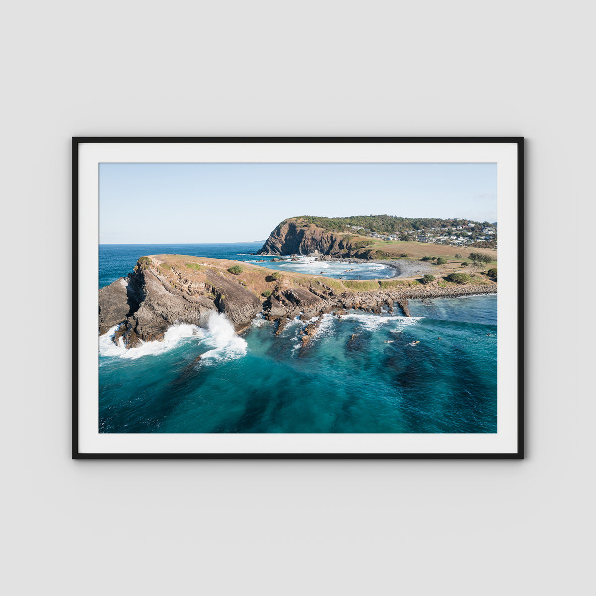 Crescent Head Point - Art Print - Traditional Frame - Black - Landscape