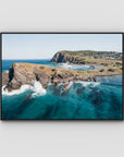 Crescent Head Point - Art Print - Float Frame Canvas - Black - Landscape