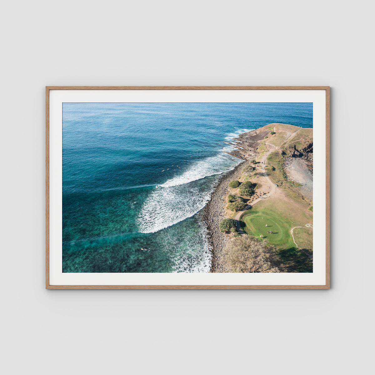 Headland Track - Crescent Head ii - Art Print - Traditional Frame - Raw Oak - Landscape