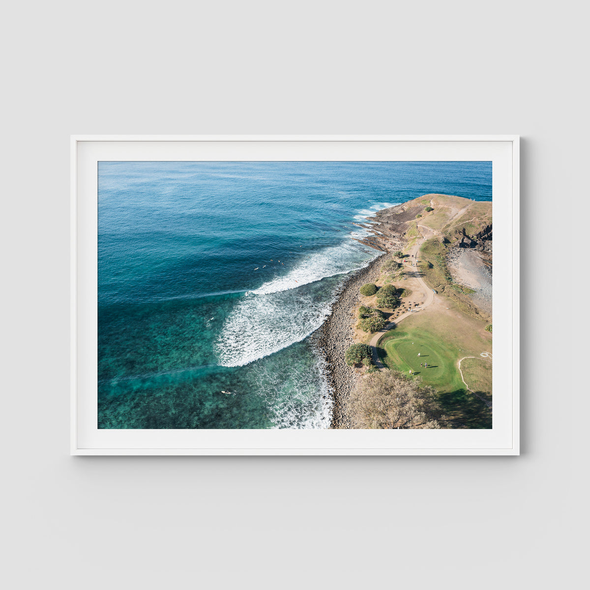 Headland Track - Crescent Head ii - Art Print - Traditional Frame - White - Landscape